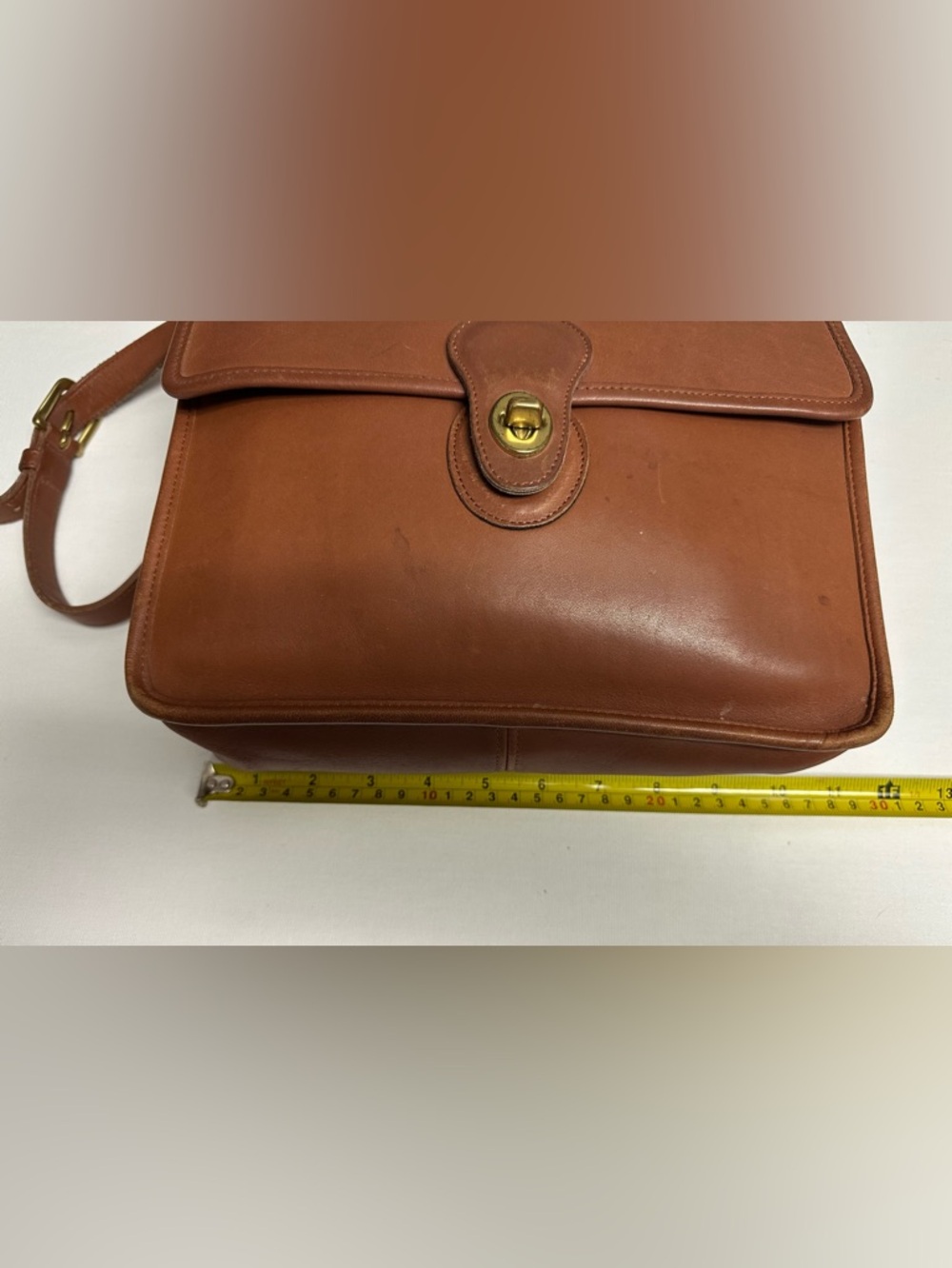 Vintage Coach Leather Willis Satchel in Cognac Brown 9927 - Picture 7 of 16